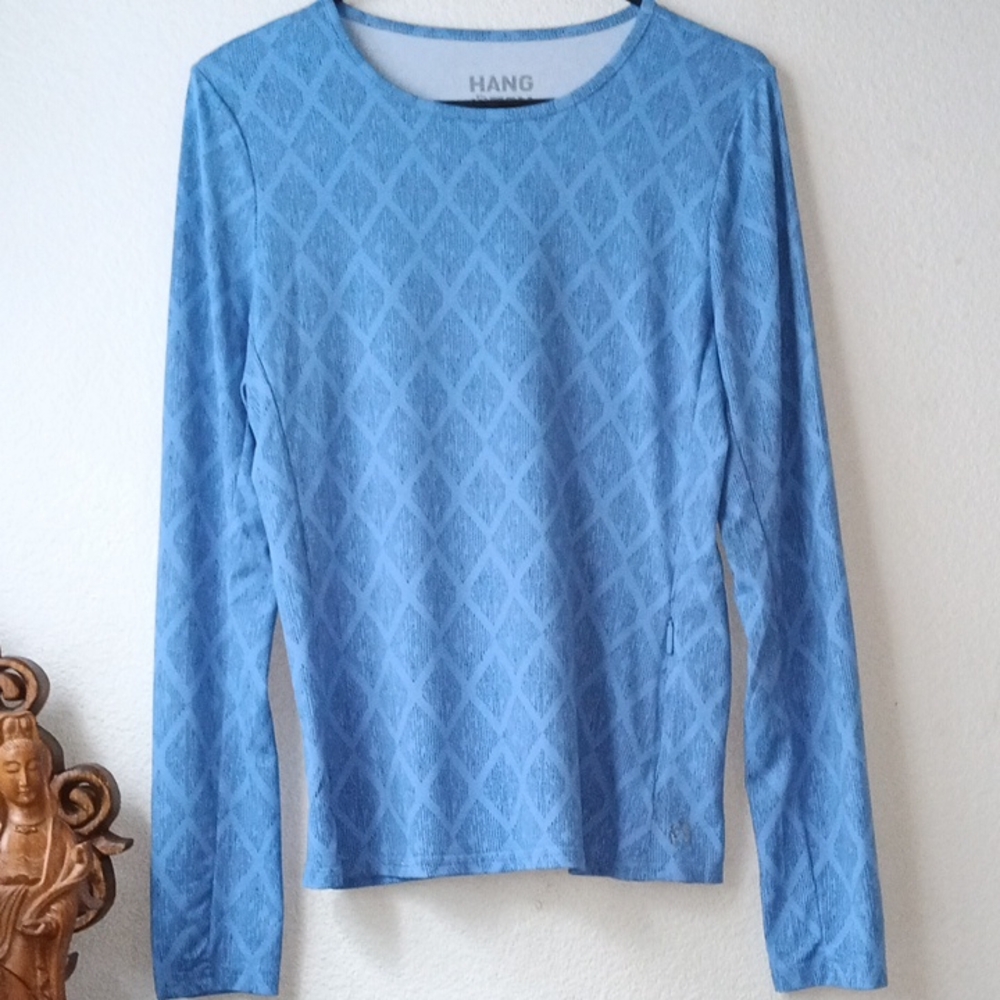 Hang Ten Blue Fitted Long Sleeve Swim Shirt